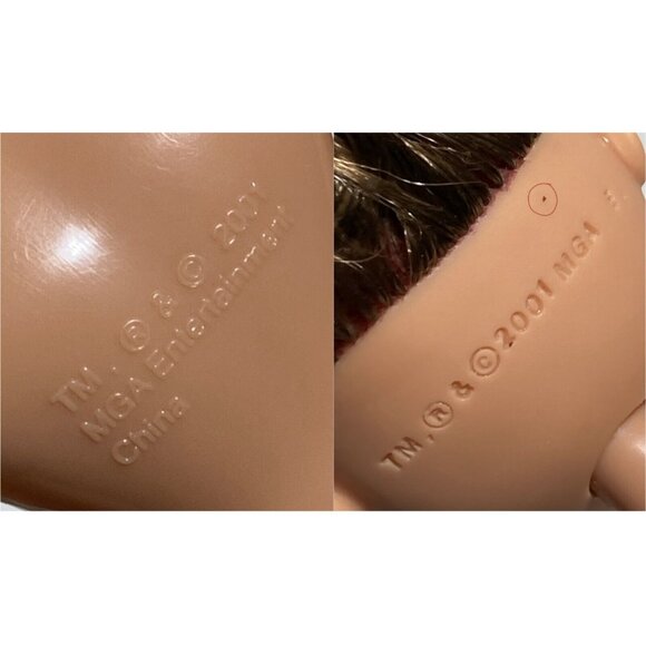 Bratz Yasmin Strut It 2002 First Edition Blue Eyes Deep Red Lips Nude Doll Only - Picture 10 of 12